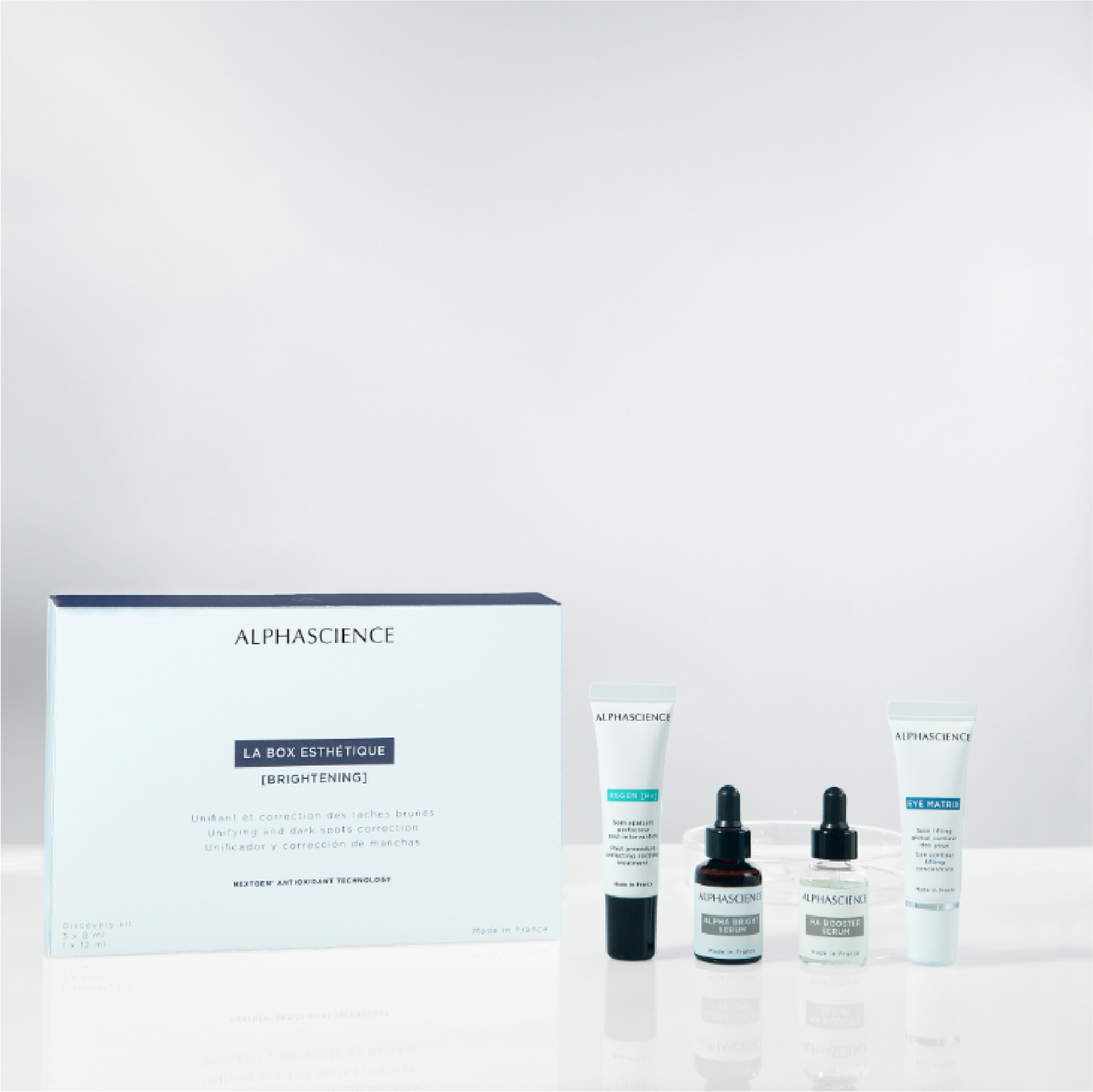 LA BOX ESTHETIQUE® BRIGHTENING - Alpha Bright, HA Booster, Eye Matrix, Regen Hx