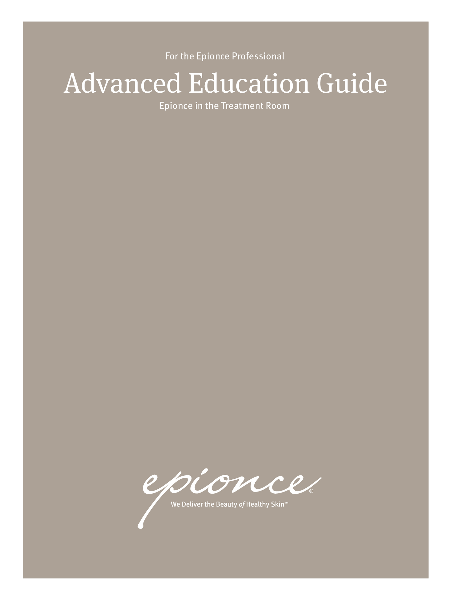 Epionce Manual Adv Treatements