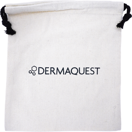 Dermaquest White Canvas Drawstring Bag